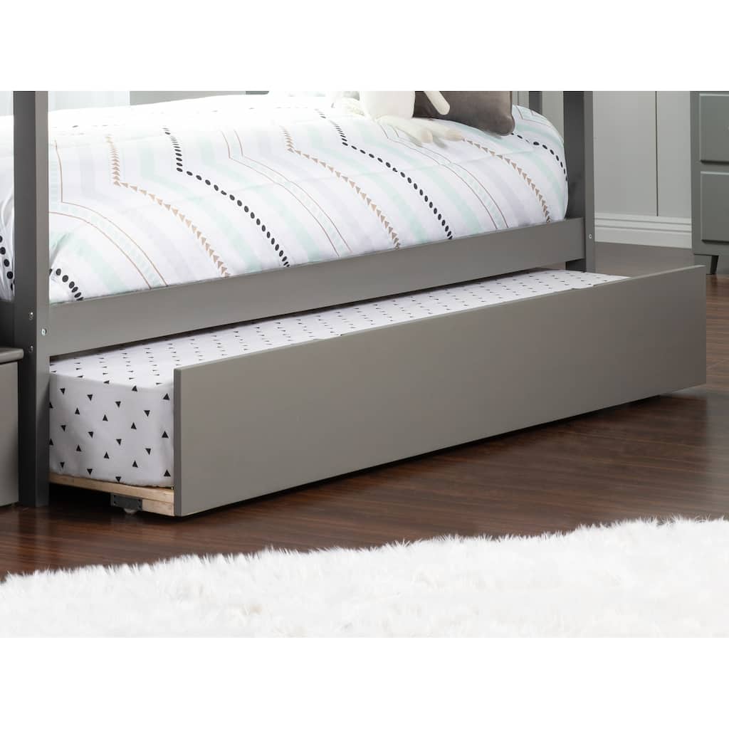 AFI Urban Twin Size Trundle Bed in Grey