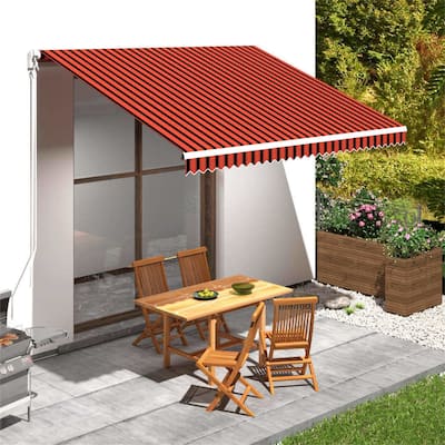Awning Top Sunshade Canvas, Replacement Garden Awning Top Only, Orange