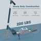 preview thumbnail 9 of 7, Folding Aluminum Alloy Scooter with 3 Adjustable Heights-Blue - 36” x 15.5” x 36”