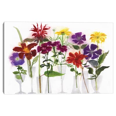 Rainy Day Flowers by Maret Hensick Canvas Art Print