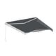 preview thumbnail 7 of 9, ALEKO Caribbean Motorized Patio Awning - White Frame - Charcoal Gray - 13 x 10 Feet