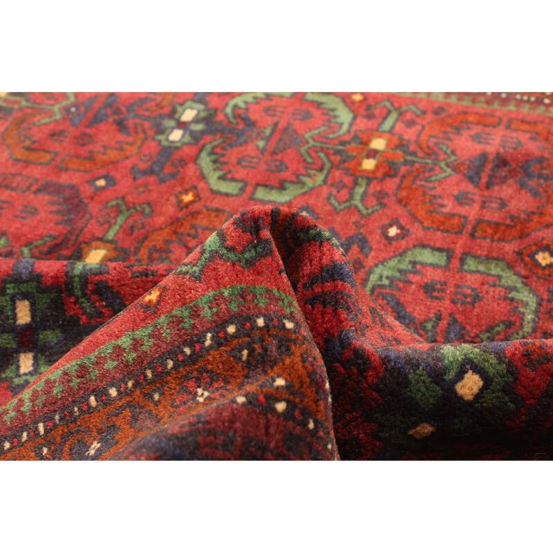ECARPETGALLERY Hand-knotted Teimani Red Wool Rug - 2'11 x 4'7