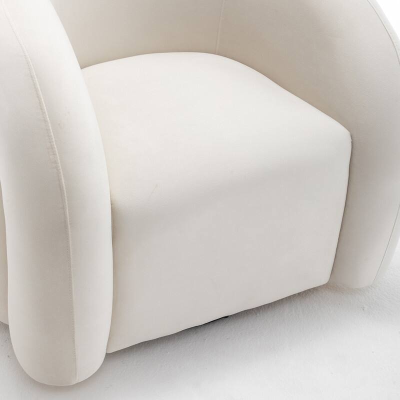 SEYNAR Modern Glam Velvet 360 Degree Swivel Accent Armchair with Tufted Back Set of 2