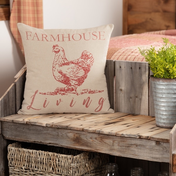 Sawyer Mill Red Farmhouse Living Pillow 18x18 Bed Bath Beyond