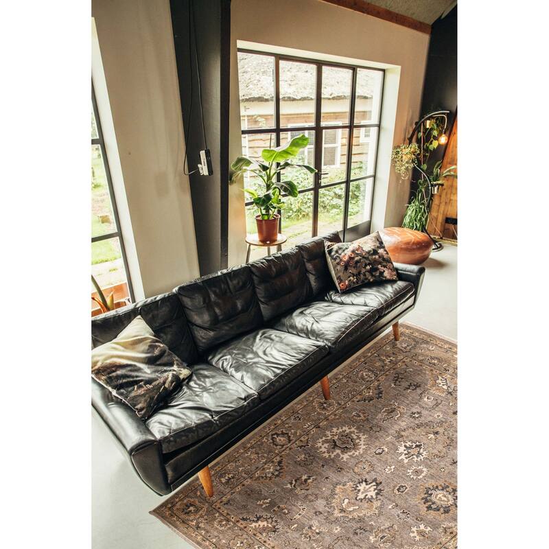 ECARPETGALLERY Hand-knotted Oushak Grey Wool Rug - 8'0 x 9'10