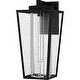 preview thumbnail 1 of 3, Matte Black Outdoor Wall Lantern from the Jett Collection Black