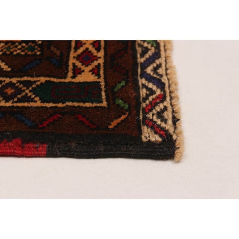 Teimani Ivory, Red Rug 3'8" x 6'6" - 3'8 x 6'6