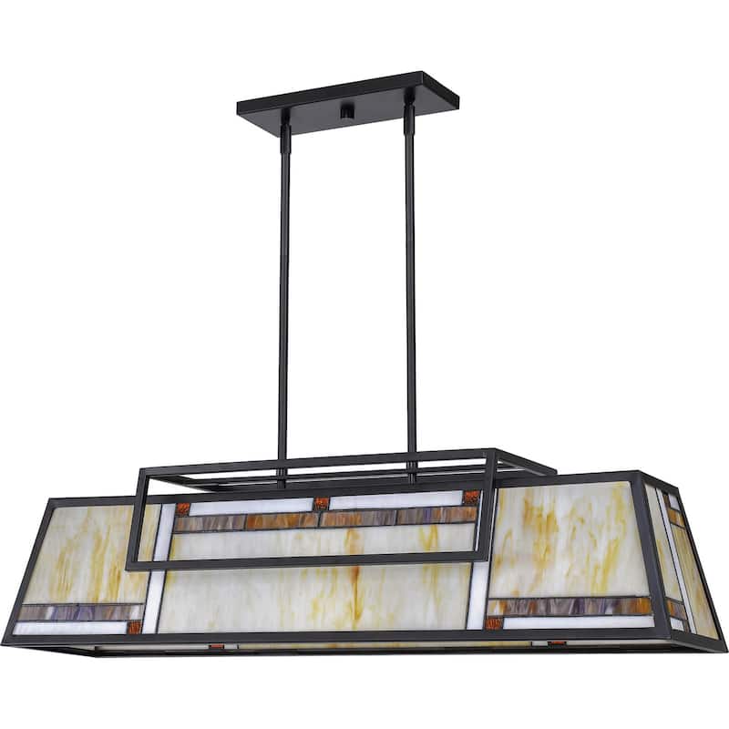 Atwater 4-Light Island Chandelier in Matte Black - Matte Black