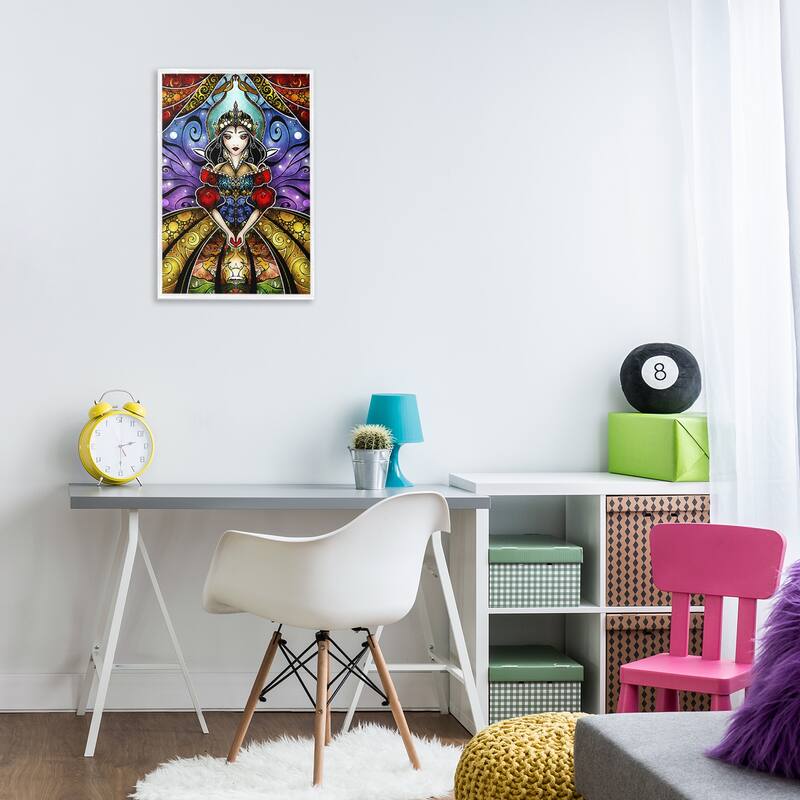 Stupell Nouveau Princess Portrait Framed Giclee Art Design By Mandie Manzano
