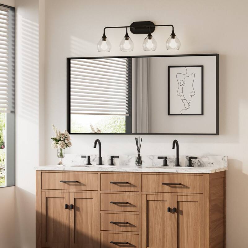 Keonjinn Aluminum Framed Wall Mount Bathroom Vanity Mirror