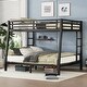 preview thumbnail 9 of 9, Metal Full XL over Queen Bunk Bed