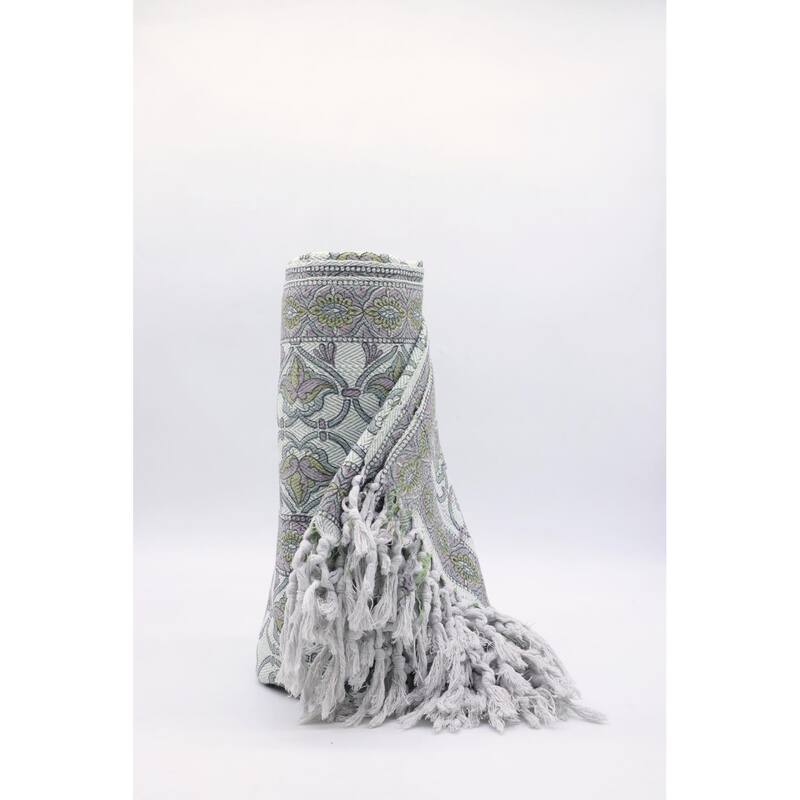 Fabdivine Hridyavan Handcrafted Cotton Blanket - Indian Block Print Throw for Couch, Chair & Bedroom Decor, 90"x54"