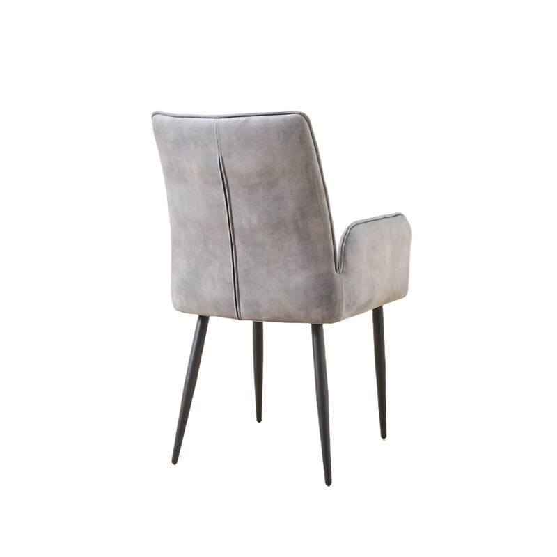 Upholstered Arm Chair Dining Chairs (Set of 2) - Gray