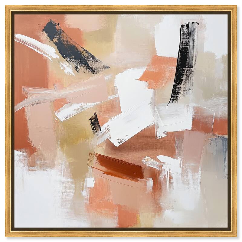 Rose and Rust III Canvas by Art Remedy - 16" x 16" - Gold