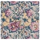 preview thumbnail 39 of 41, SAFAVIEH Handmade Blossom Benfje French Country Floral Wool Rug 6' Square - Light Blue/Plum