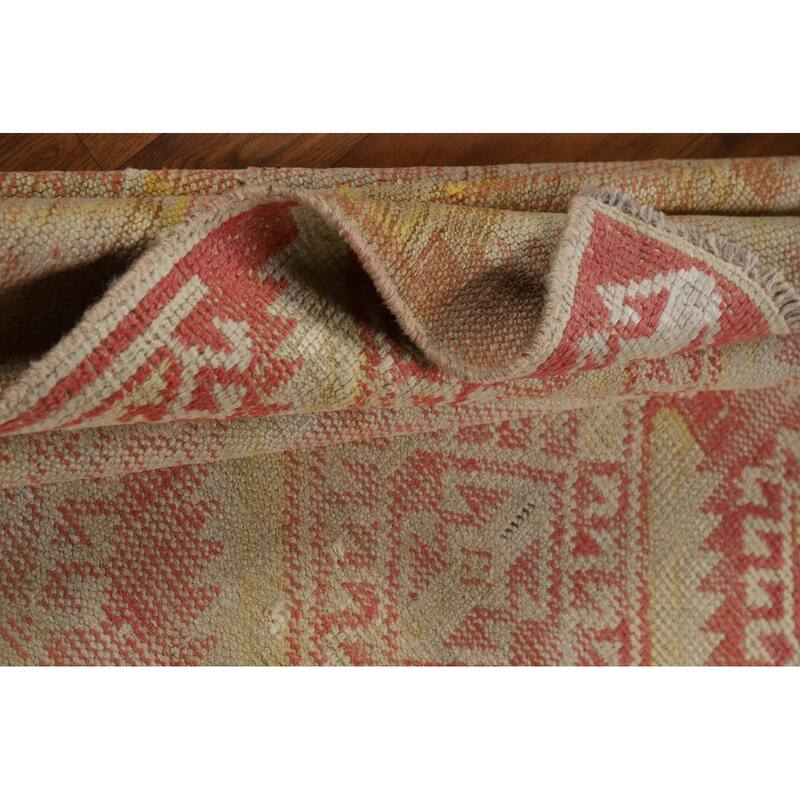 All-Over Geometric Bakhtiari Persian Rug Hand-Knotted Wool Carpet - 3'10" x 7'0"
