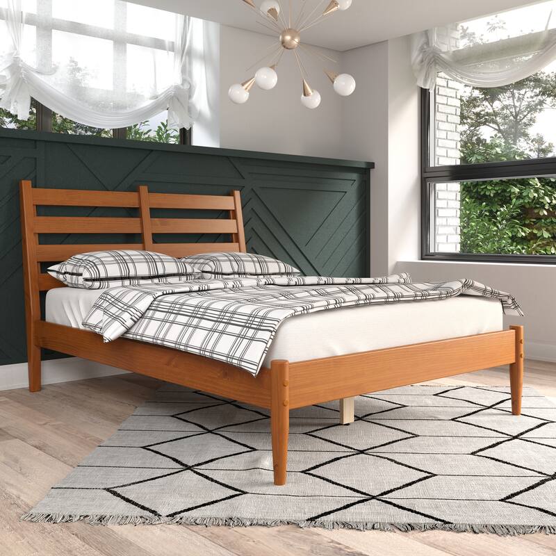 Mid-Century Slat Bed - Full Size