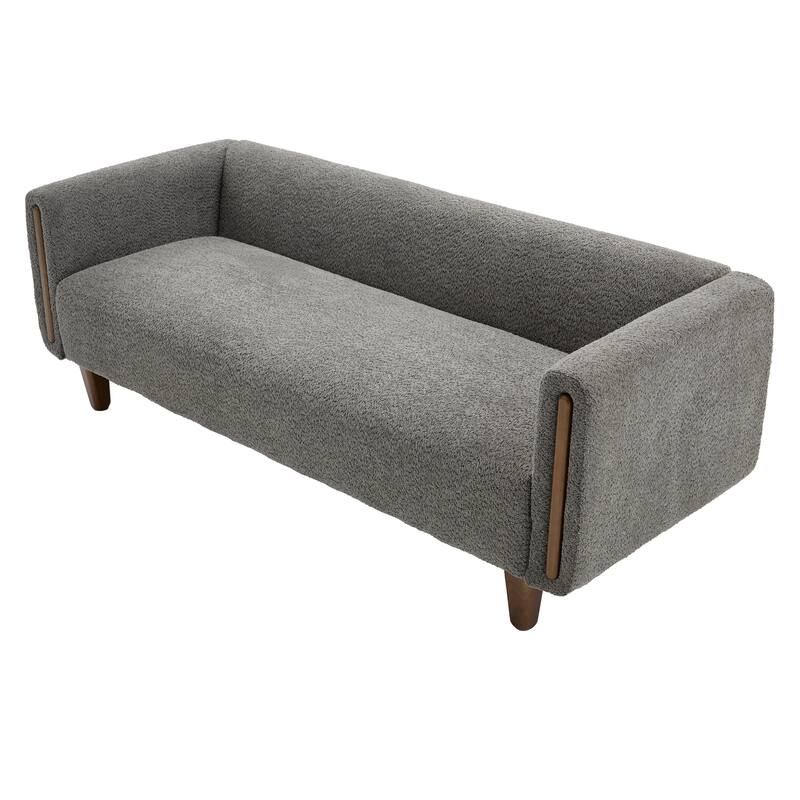 Christopher Knight Home - Soft Upholstered 78.7" 3-Seater Sofa with Rubberwood Legs