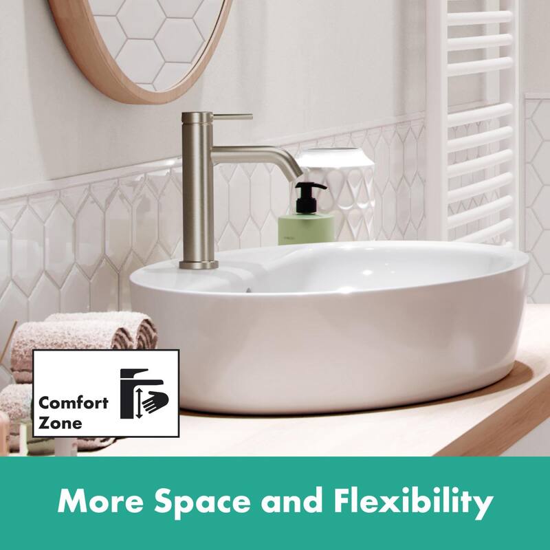 Hansgrohe 73314 Tecturis S 1.2 GPM Single Hole Bathroom Faucet with