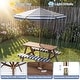 preview thumbnail 7 of 18, Gymax Kids Picnic Table w/Bench Seat Cushions Removable & Adjustable