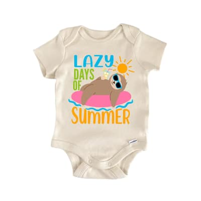 Lazy Days Of Summer Berach - Baby Boy Girl Clothes Infant Bodysuit Funny Cute