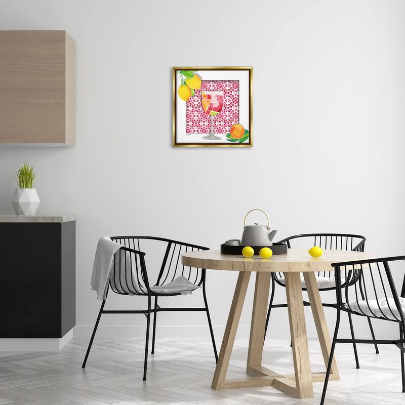 Stupell Fruity Sangria Drink Framed Floater Canvas Wall Art Design By Hillary Holt
