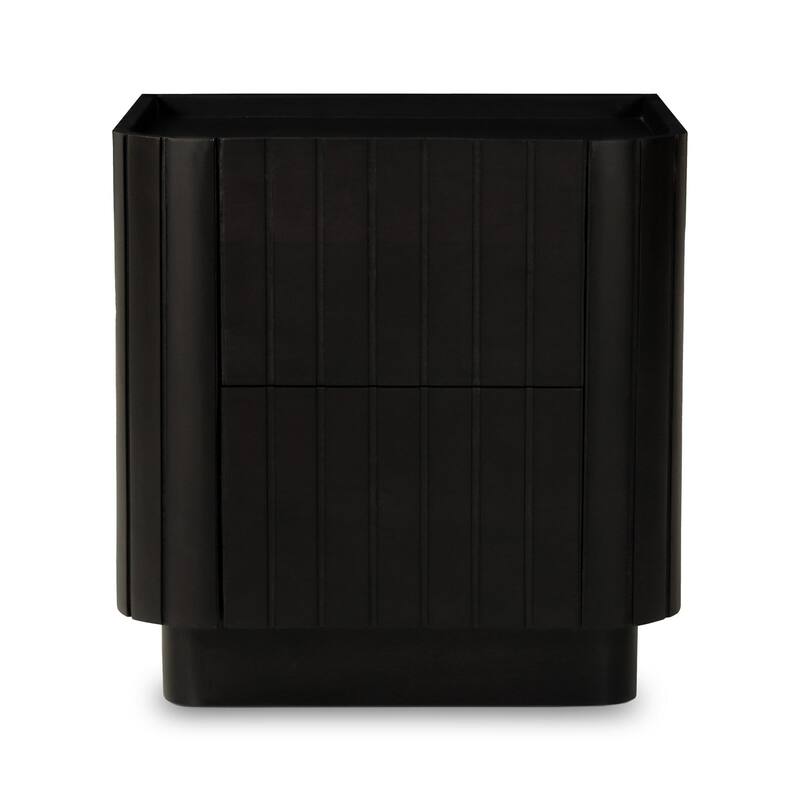 NADAAL STUDIOS Tatiana, 2-Drawer Nightstand, Matte Black - 2-drawer - Black