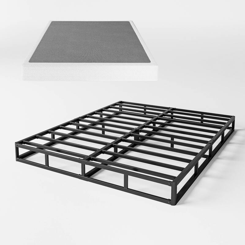FSCHOS 7 Inch Metal Box Spring, Basics Mattress Foundation, No Legs - Full