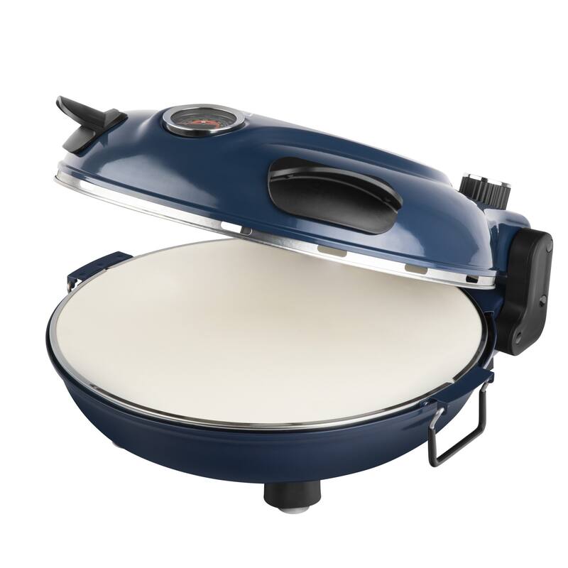 Granitestone Piezano Navy Indoor/Outdoor Electric Pizza Oven w Ceramic Stone