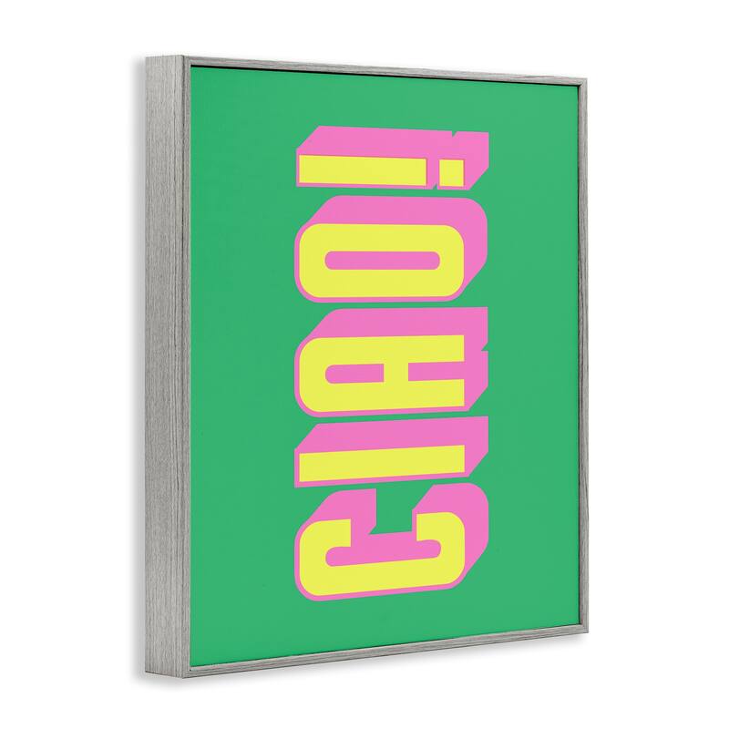 Stupell Ciao Bold Lettering Framed Giclee Art Design By House of Lulu