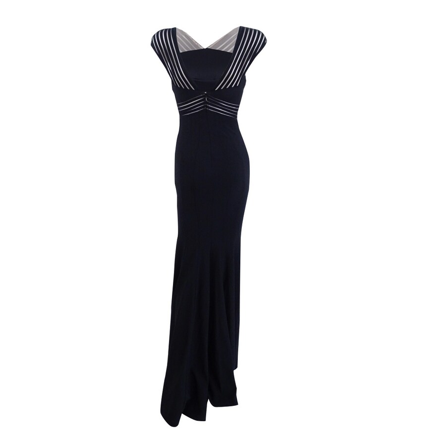 mermaid dresses for plus size Plus Size Embroidered Mermaid Dress by Poly USA W1084 – ABC Fashion