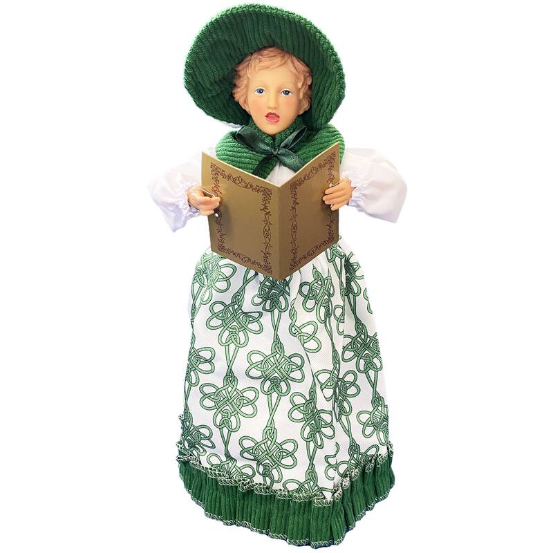 15 inches To 18 inches Irish Knot Carolers, Set of 4 - green
