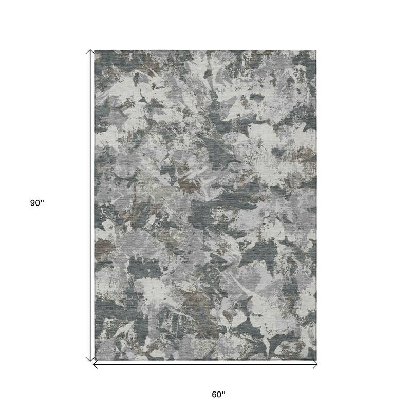 HomeRoots Floral Transitional Rectangle Outdoor Rug