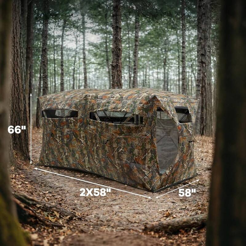 Portable 2-4 Person 270 Degree See Through Pop Up Hunting Blind with Carry Bag