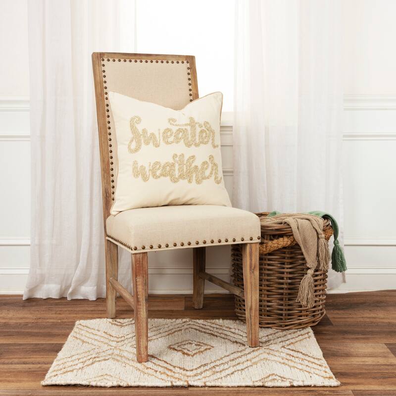 Rizzy Home Sweather Weather Throw Pillow