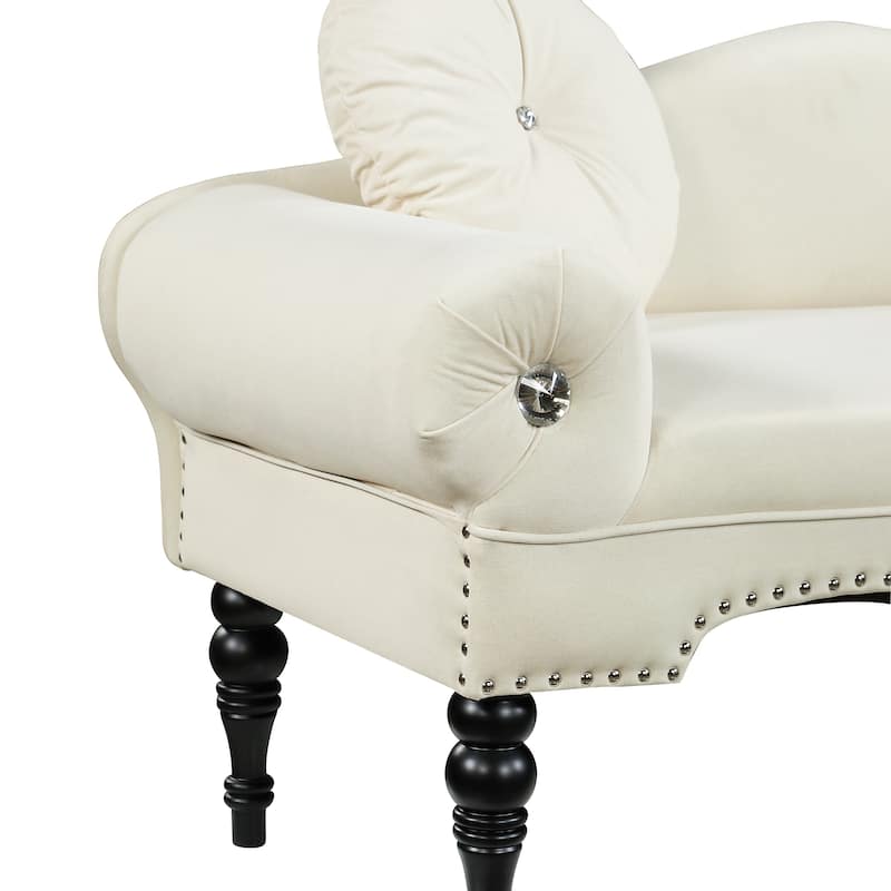 54"Width Modern Velvet Upholstered Loveseat