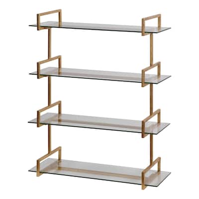 Uttermost Auley 31" Wide Iron and Glass Decorative Shelf