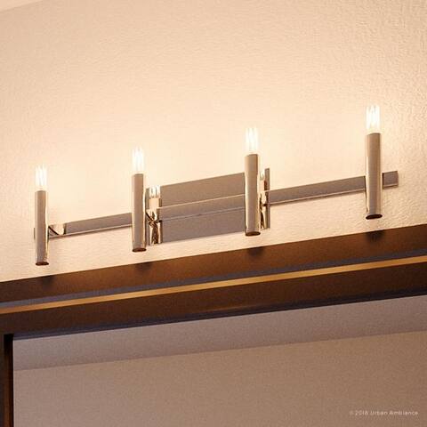 Luxury Modern Bathroom Vanity Light, 5.1875"H x 24"W, with Industrial Chic Style, Polished Nickel Finish by Urban Ambiance