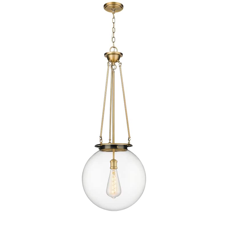 Innovations Lighting Beacon - 1 Light 16" Pendant - Clear/Brushed Brass
