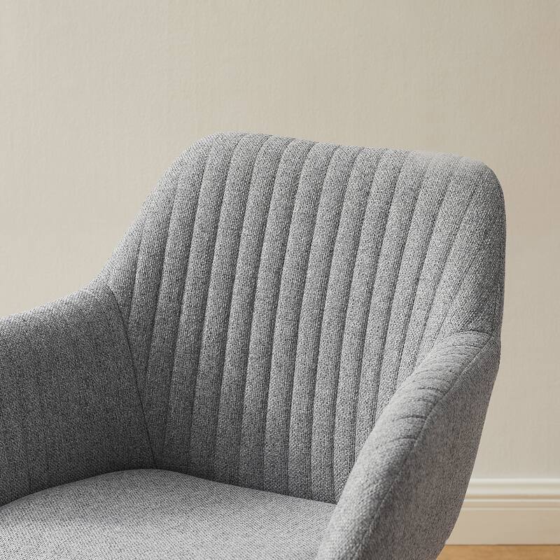 Art Leon Classical Swivel Office Accent Chair with Wood Legs