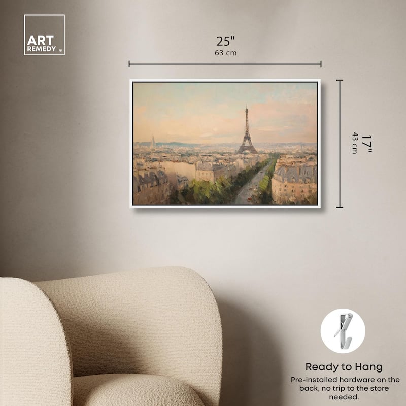 Early Morning Paris Canvas by Art Remedy