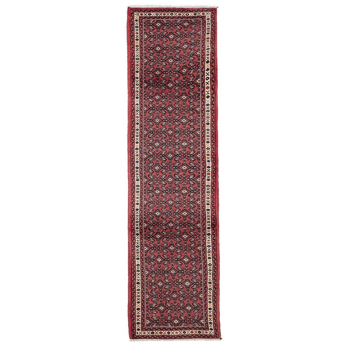 ECARPETGALLERY Hand-knotted Andelz Red Wool Rug - 2'6 x 9'5