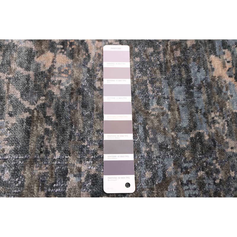 ECARPETGALLERY Hand-knotted Heritage Charcoal Silk, Wool Rug - 7'10 x 10'0