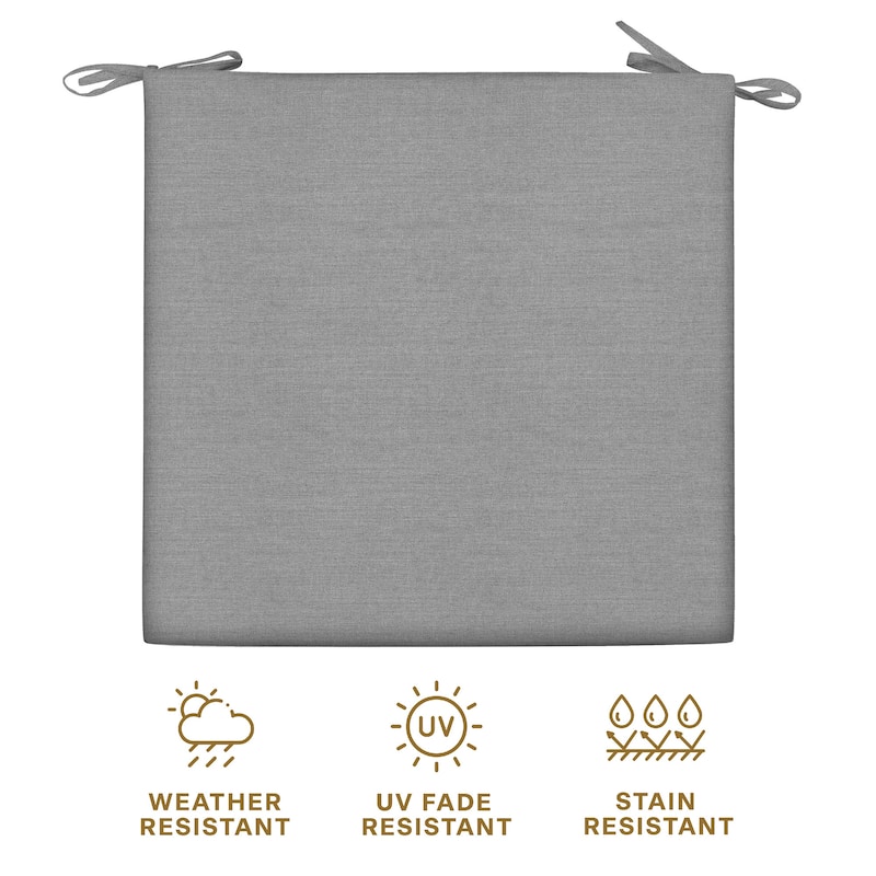 Outdoor Premium Dining Seat Cushion (2-Pack) - 20" wide x 20" deep x 4" thick