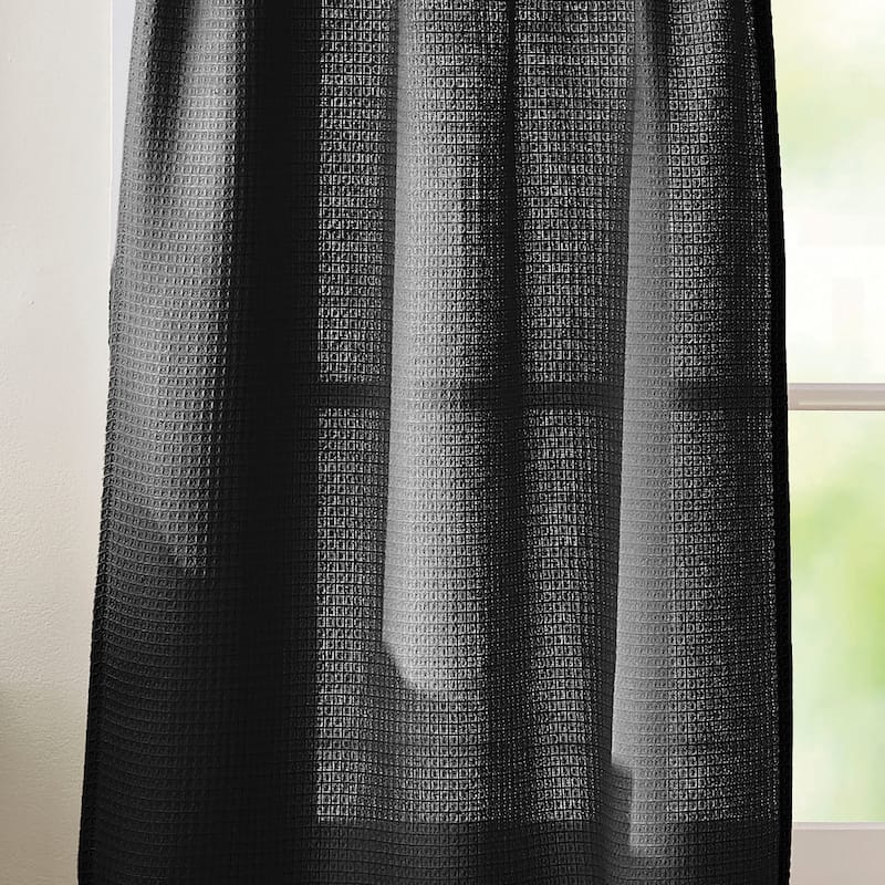 Curtainworks Eldridge Waffle 3-piece Valance & Tier Set