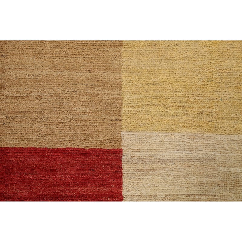 Contemporary Gabbeh Kashkoli Oriental Runner Rug Wool Handmade Carpet - 2'2" x 9'9"