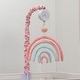 preview thumbnail 6 of 5, Lambs & Ivy Watercolor Pastel Rainbow/Pom Pom Musical Baby Nursery Crib Mobile