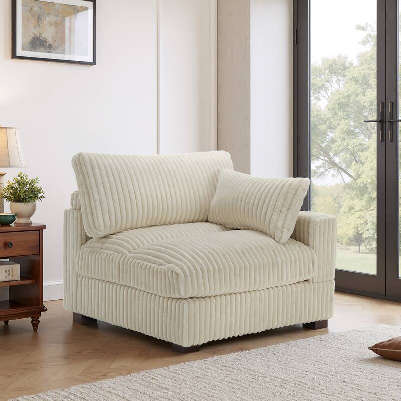 Plush Faux Fur Accent Sofa Chair