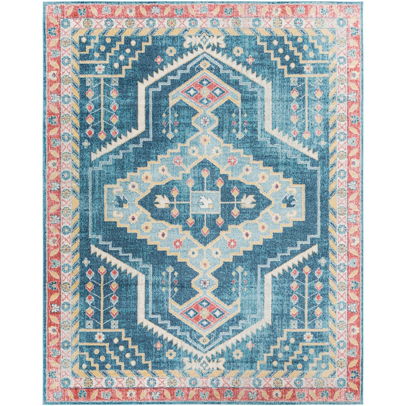 Livabliss Bruce Faded Tribal Medallion Area Rug