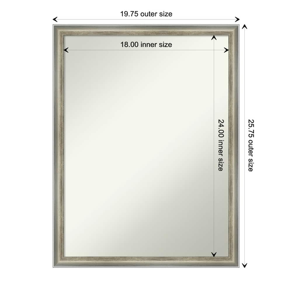 Salon Scoop Non-Beveled Wood Framed Wall Mirror